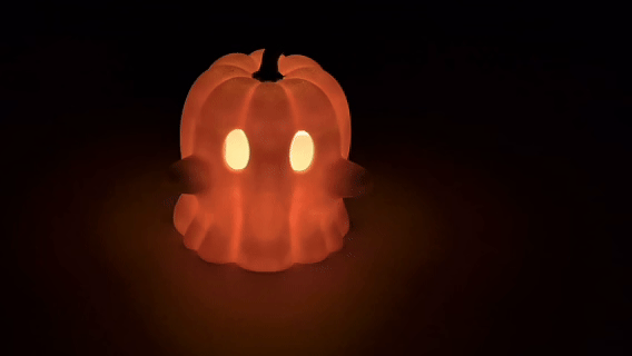 Pumpkin Ghost Tea Light Decor