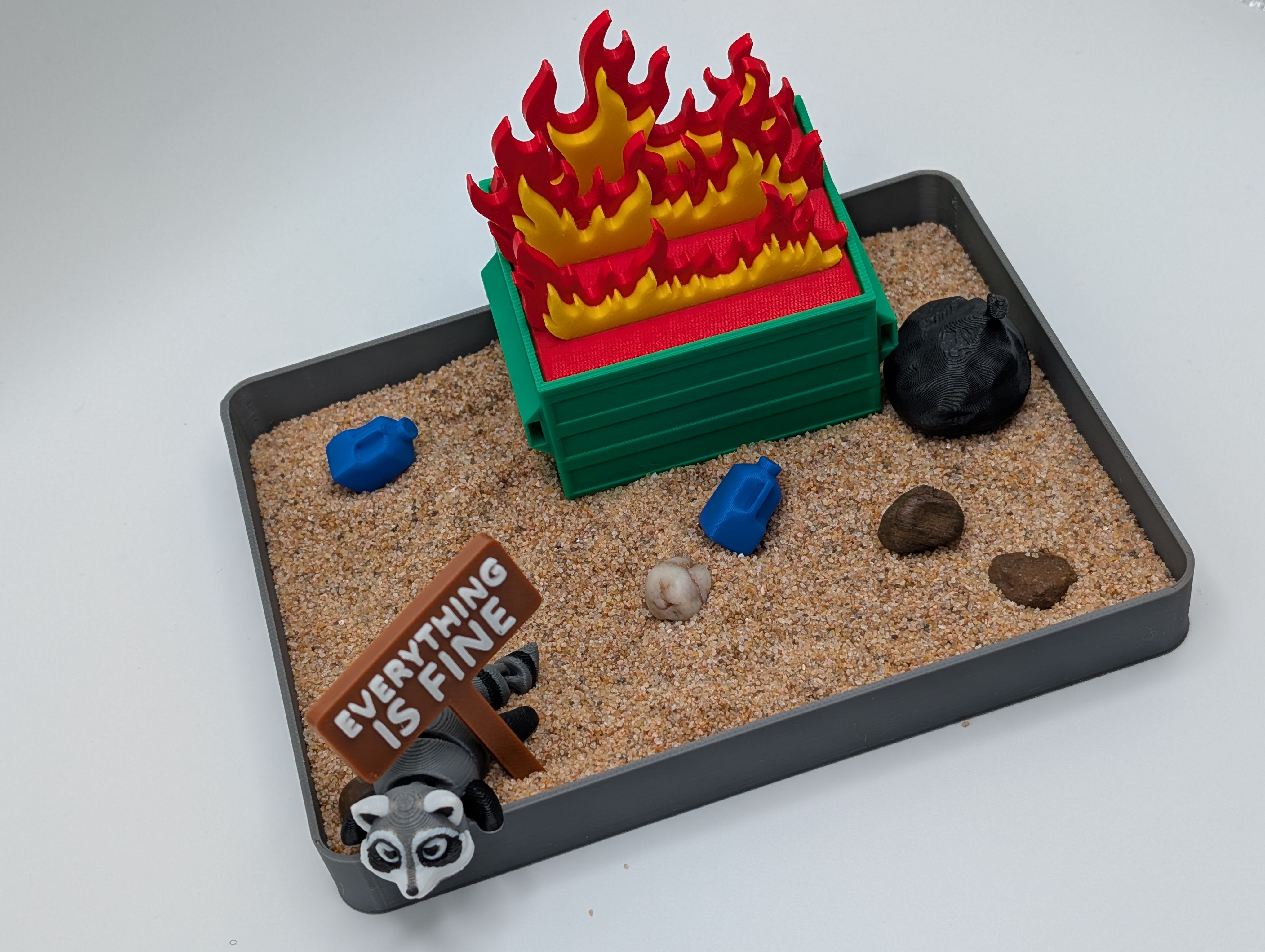 Dumpster Fire Zen Garden