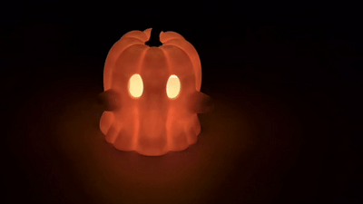 Pumpkin Ghost Tea Light Decor
