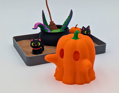 Pumpkin Ghost Tea Light Decor