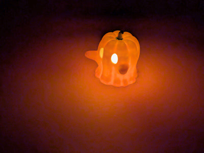 Pumpkin Ghost Tea Light Decor