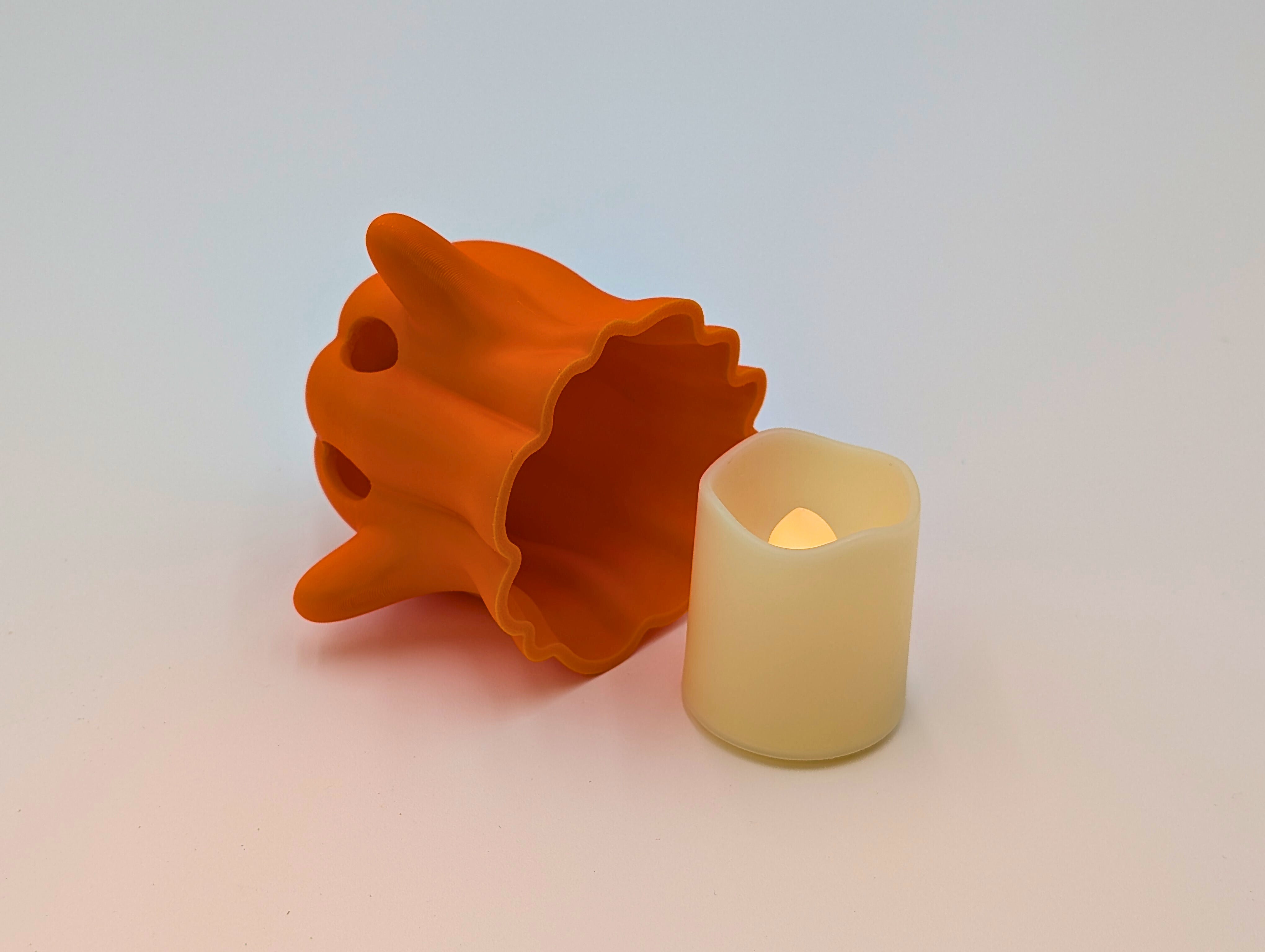 Pumpkin Ghost Tea Light Decor