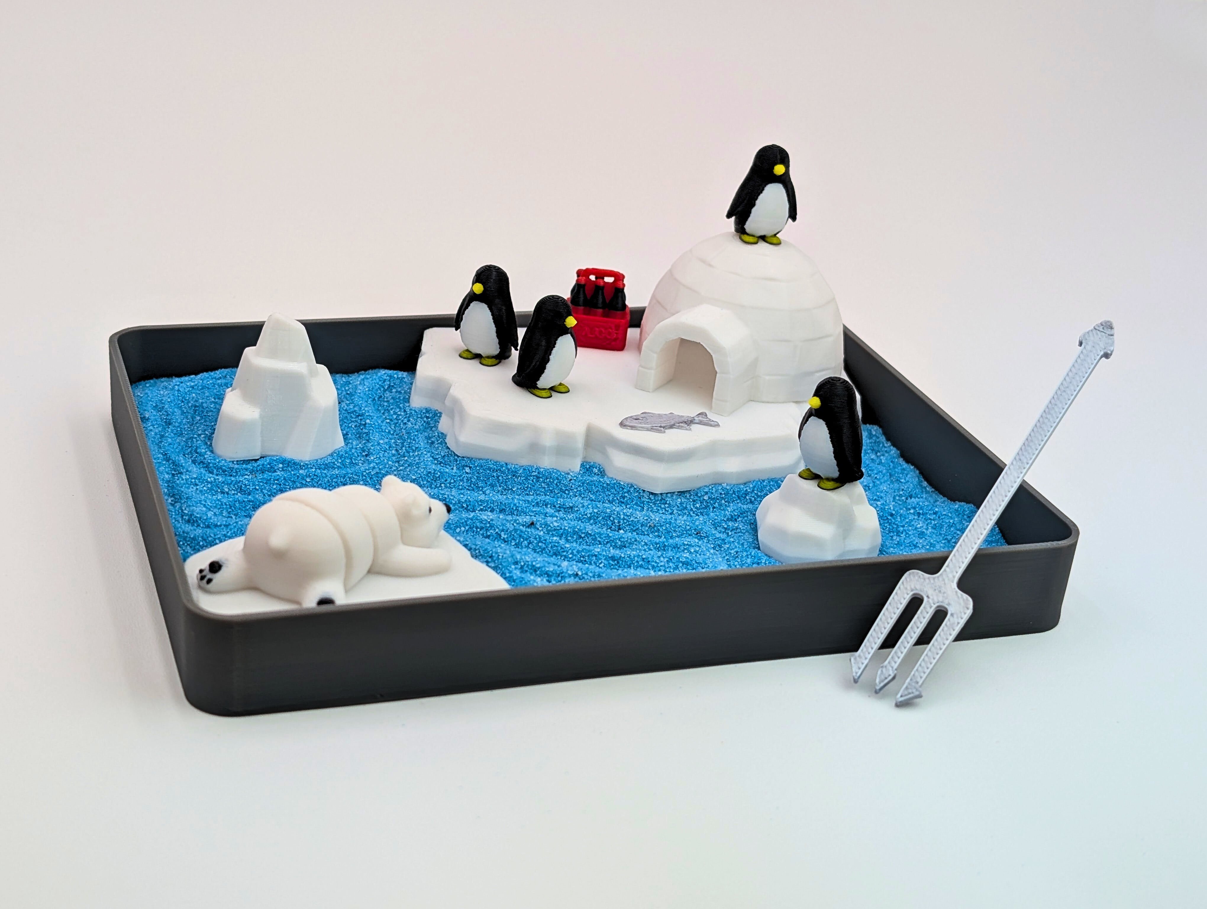 Penguin Zen Garden