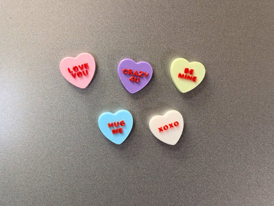 Valentines Heart Magnets ❤